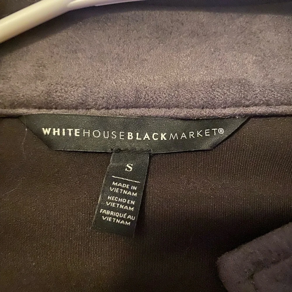 White House Black Market Dark Gray Faux-Suede Jacket - Picture 6 of 10